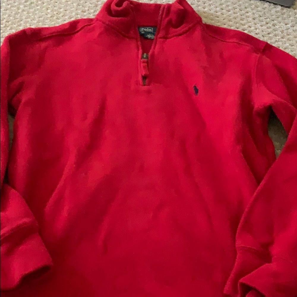 Youth Polo Ralph Lauren Red Dress Quarter Zip